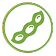 a green logo in a circle